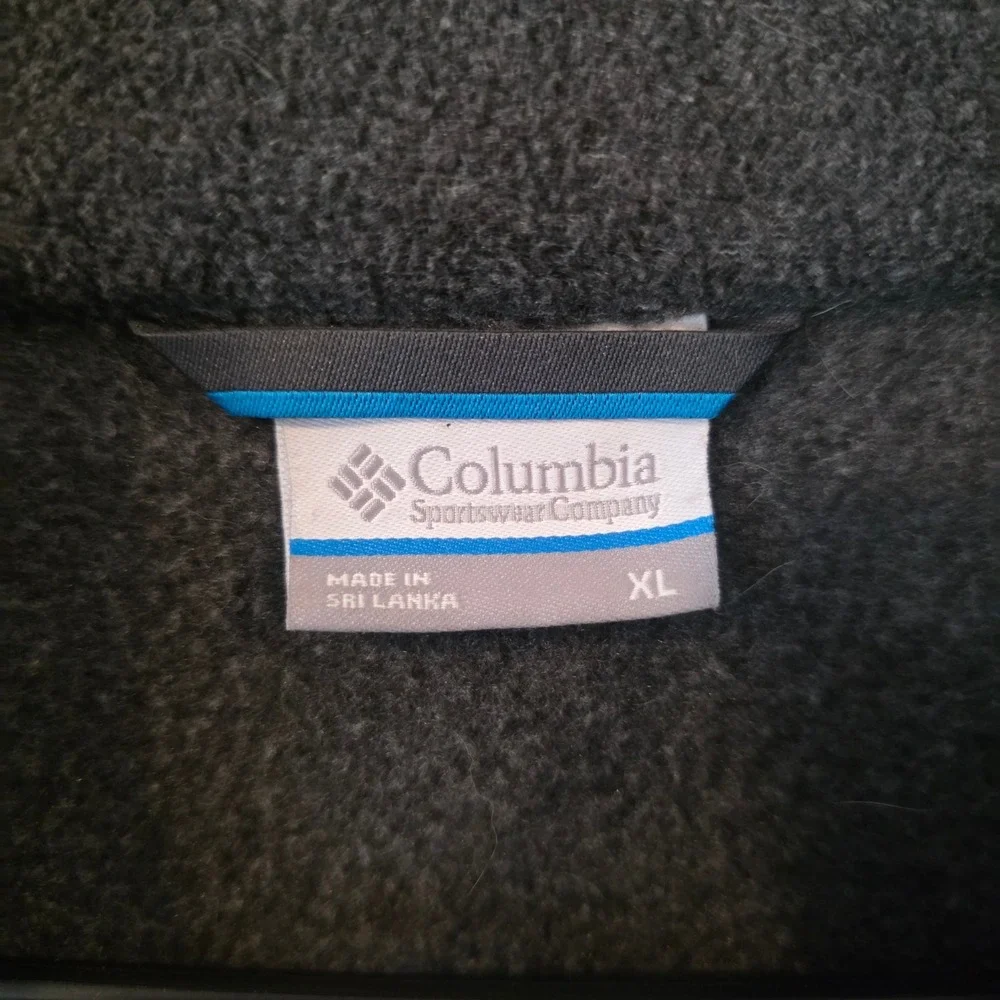 Columbia Fleece Jacket Women XL Gray Good Full‎ Zip Mock Neck Outdoor Soft Layer